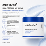 Medicube - Zero Pore One Day Cream - Crema Minimizadora de Poros con Pantenol, BHA y Niacinamida 50 ml
