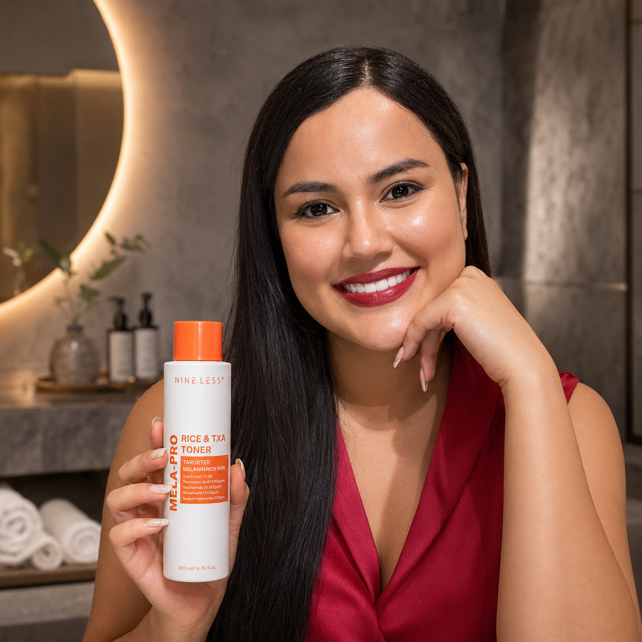 Nine Less - Mela-Pro Rice &amp; TXA Toner - Tónico Iluminador Antimanchas con Arroz y Ácido Tranexámico 200 ml