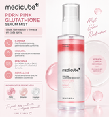 MEDICUBE – PDRN Pink Glutathione Serum Mist 100 ml | Bruma sérum iluminadora con PDRN y Glutatión