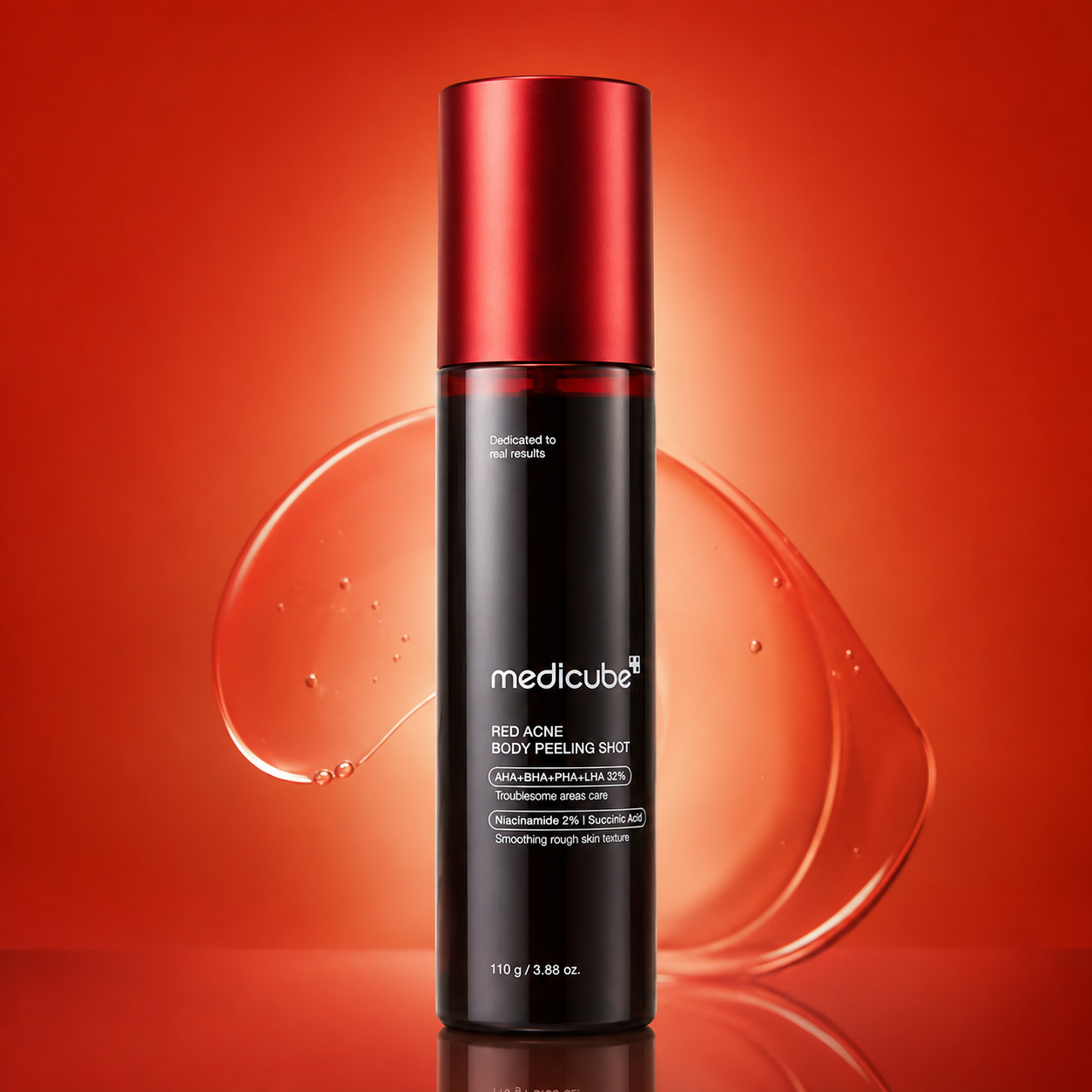 Medicube - Red Acne Body Peeling Shot – Exfoliante Corporal Intensivo con 32% AHA, BHA, PHA y LHA 110 g