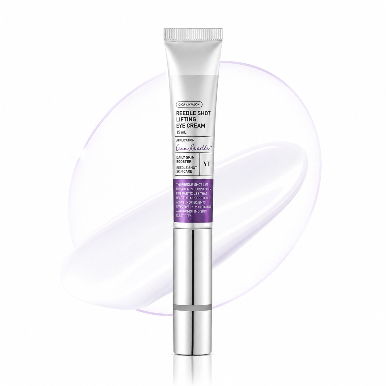 VT COSMETICS - Reedle Shot Lifting Eye Cream – Crema Reafirmante para Contorno de Ojos con CICA REEDLE™, Péptidos y Aplicador Vibratorio 15 ml