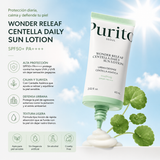 Purito Seoul - Wonder Releaf Centella Daily Sun Lotion SPF50+ PA++++ – Protector Solar Calmante con Centella Asiática 60 ml