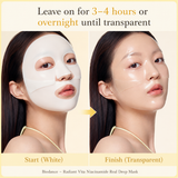 Biodance - Radiant Vita Niacinamide Real Deep Mask – Mascarilla de Hidrogel Iluminadora con Niacinamida, Glutatión y Agua de Piña 4 unidades