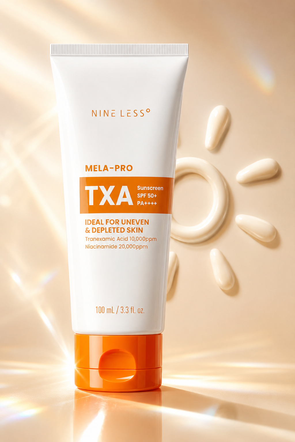 NINE LESS - MELA-PRO TXA Sunscreen SPF50+ PA++++ – Protector Solar Antimanchas con Ácido Tranexámico y Niacinamida 100 ml