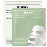 Biodance - Refreshing Sea Kelp Real Deep Mask | Mascarilla Refrescante y Purificante con Alga Marina 4 pzas x 34 g