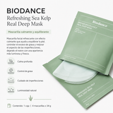 Biodance - Refreshing Sea Kelp Real Deep Mask | Mascarilla Refrescante y Purificante con Alga Marina 4 pzas x 34 g