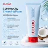 TOCOBO - Coconut Clay Cleansing Foam | 150ml | Limpiador facial purificante y equilibrante