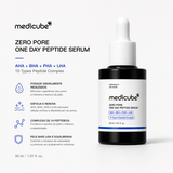 MEDICUBE – Zero Pore One Day Peptide Serum 30 ml – Sérum Minimizador de Poros