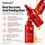 Medicube Red Acne Succinic Acid Peel – Peeling Facial de 1 Minuto con Ácido Succínico, AHA y BHA 40 g