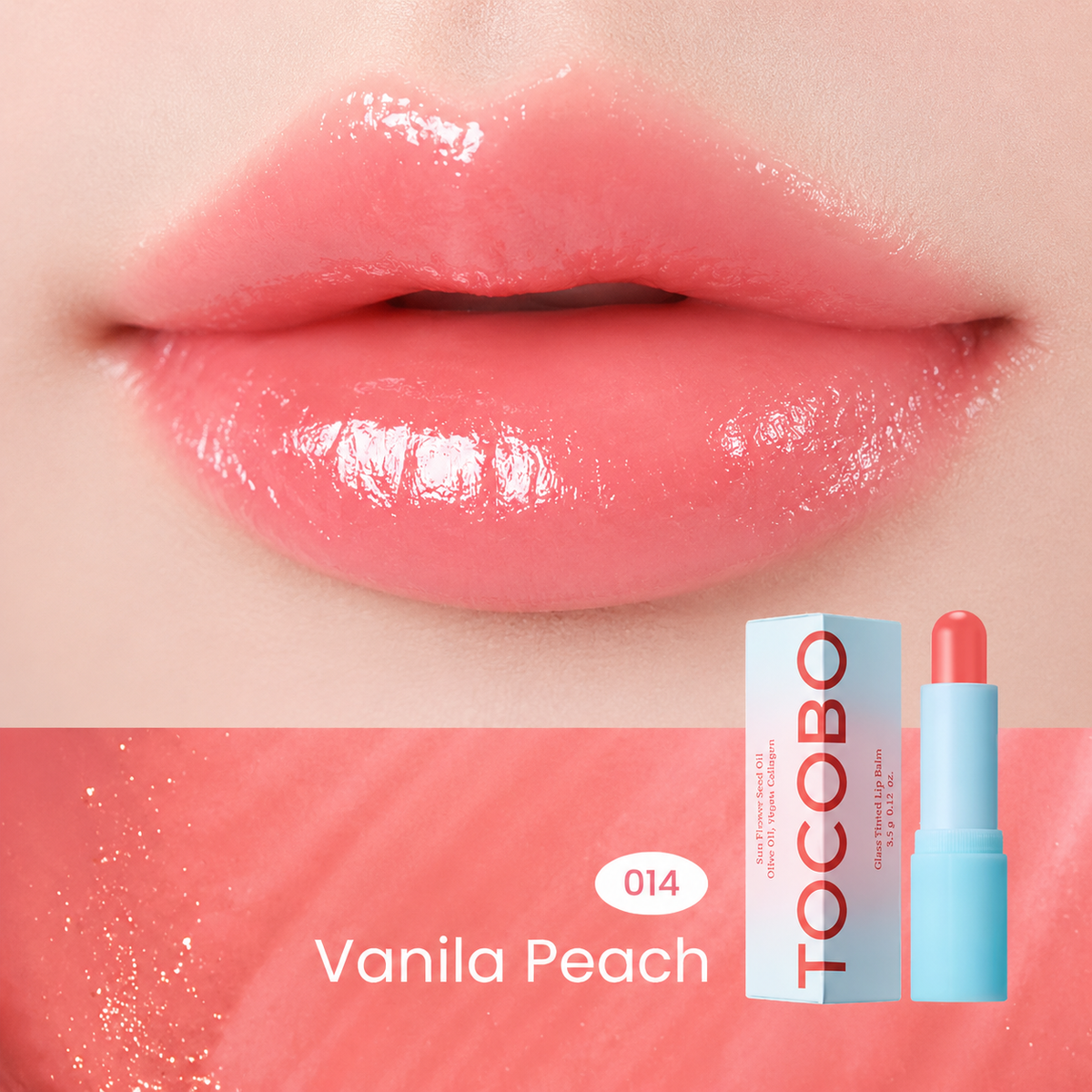 TOCOBO Glass Tinted Lip Balm | Bálsamo Labial con Color, Brillo e Hidratación 3.5 g