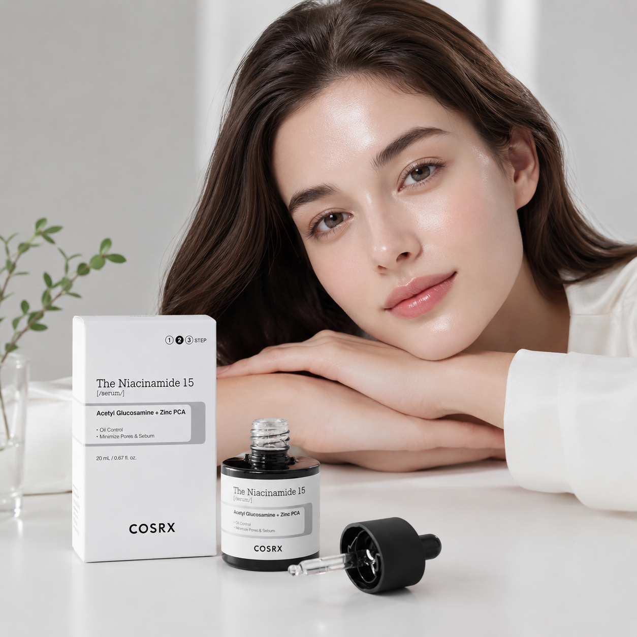 COSRX - The Niacinamide 15 Acetyl Serum Glucosamine + Zinc PCA 20 ML | Serum Concentrado Antiacne