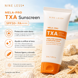 NINE LESS - MELA-PRO TXA Sunscreen SPF50+ PA++++ – Protector Solar Antimanchas con Ácido Tranexámico y Niacinamida 100 ml