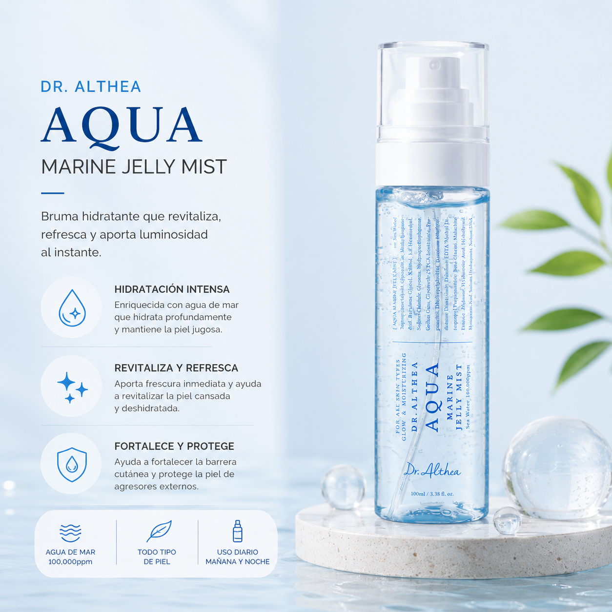 DR. ALTHEA – Aqua Marine Jelly Mist 100 ml – Spray Facial Hidratante y Glow