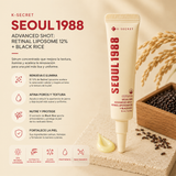 K-SECRET – SEOUL 1988 Advanced Shot Retinal Liposome 12% + Black Rice 15 ml – Tratamiento Intensivo Antiedad