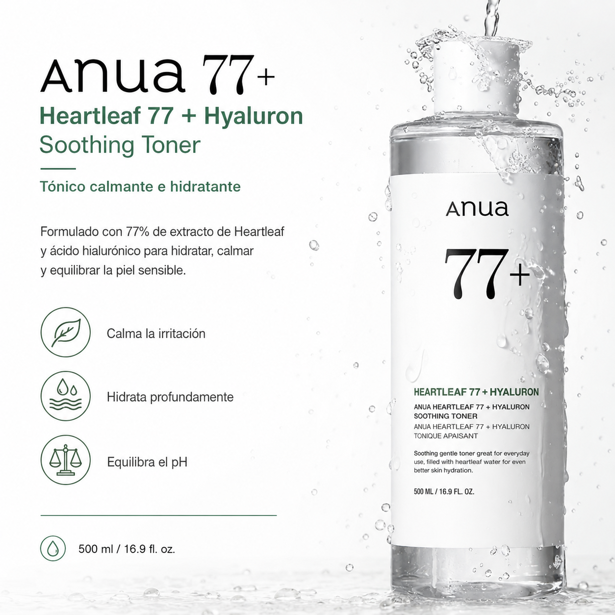 ANUA - Heartleaf Soothing Toner 77% 250 ML | Tonico Calmante