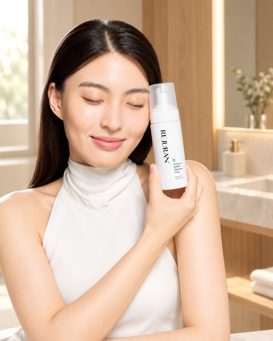REJURAN – Moisture Bubble Cleansing Water PDRx 5% con c-PDRN 150 ml | Limpiador Facial Hidratante para Piel Sensible