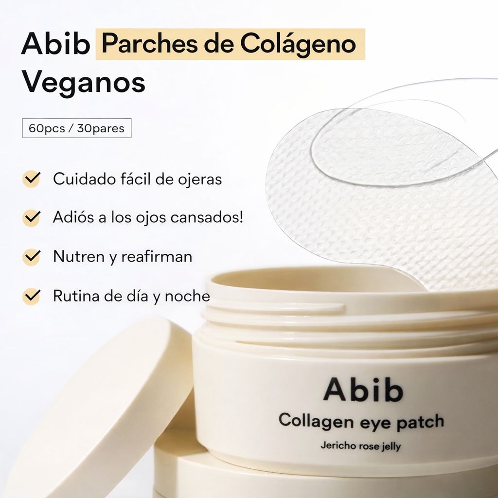 ABIB – Collagen Eye Patch Jericho Rose Jelly - 60 piezas | Parches Hidratantes y Antiedad para Ojos