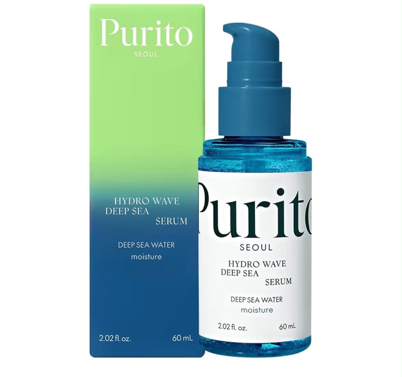 PURITO SEOUL – Hydro Wave Deep Sea Serum 60 ml – Sérum Hidratante de Agua Marina Profunda
